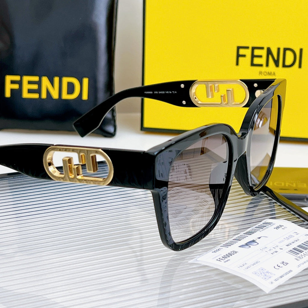 DIAGONAL SQUARE FRAME SUNGLASSES FE40063 IN ACETATE