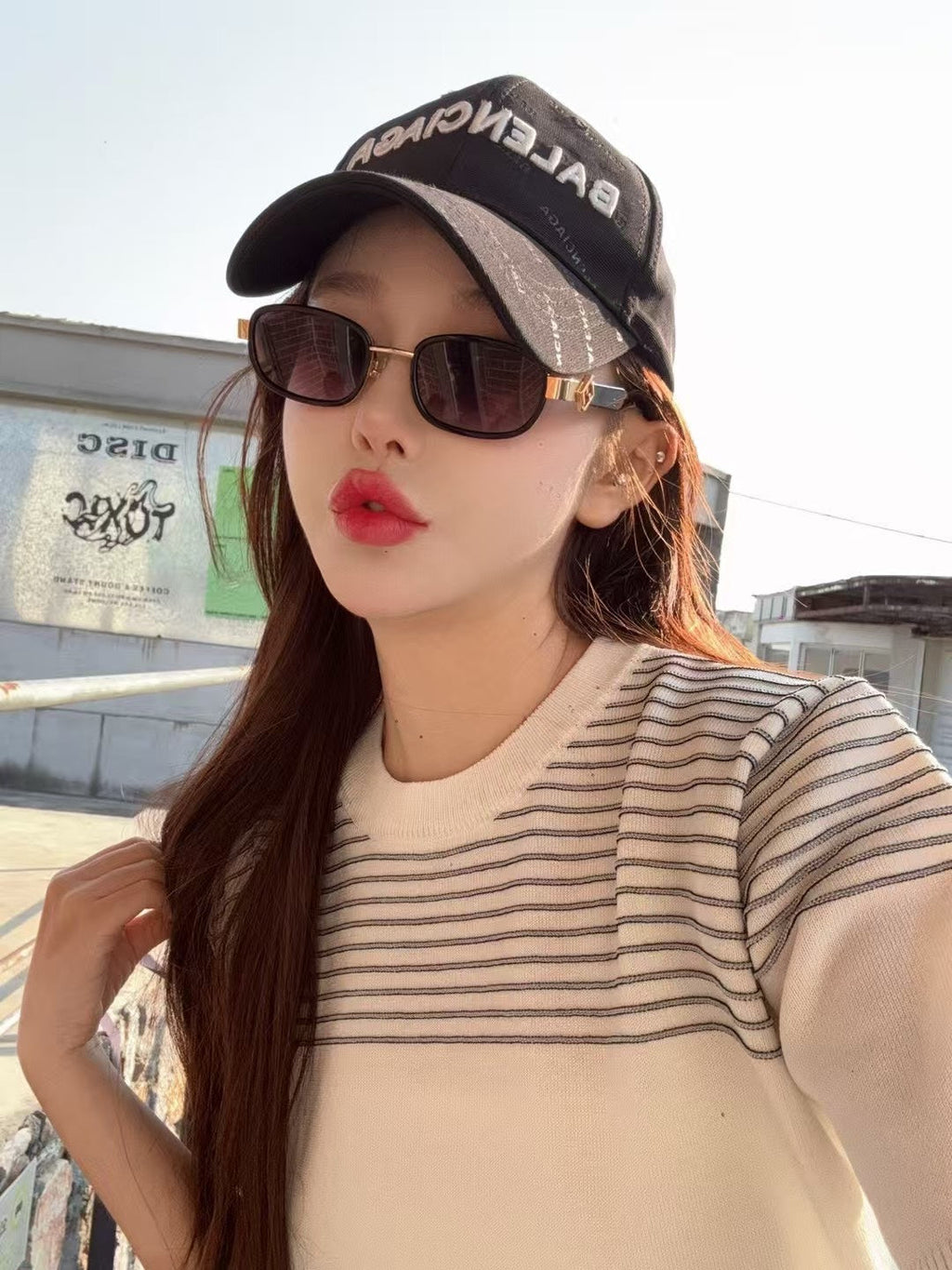 SELLERIA RECTANGULAR FRAME SUNGLASSES FD8131 IN ACETATE