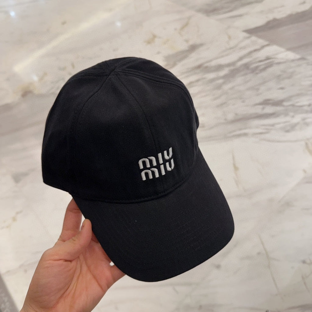 MM BASEBALL CAP IN BLACK FABRIC EMBROIDERED LOGO STYLE 5
