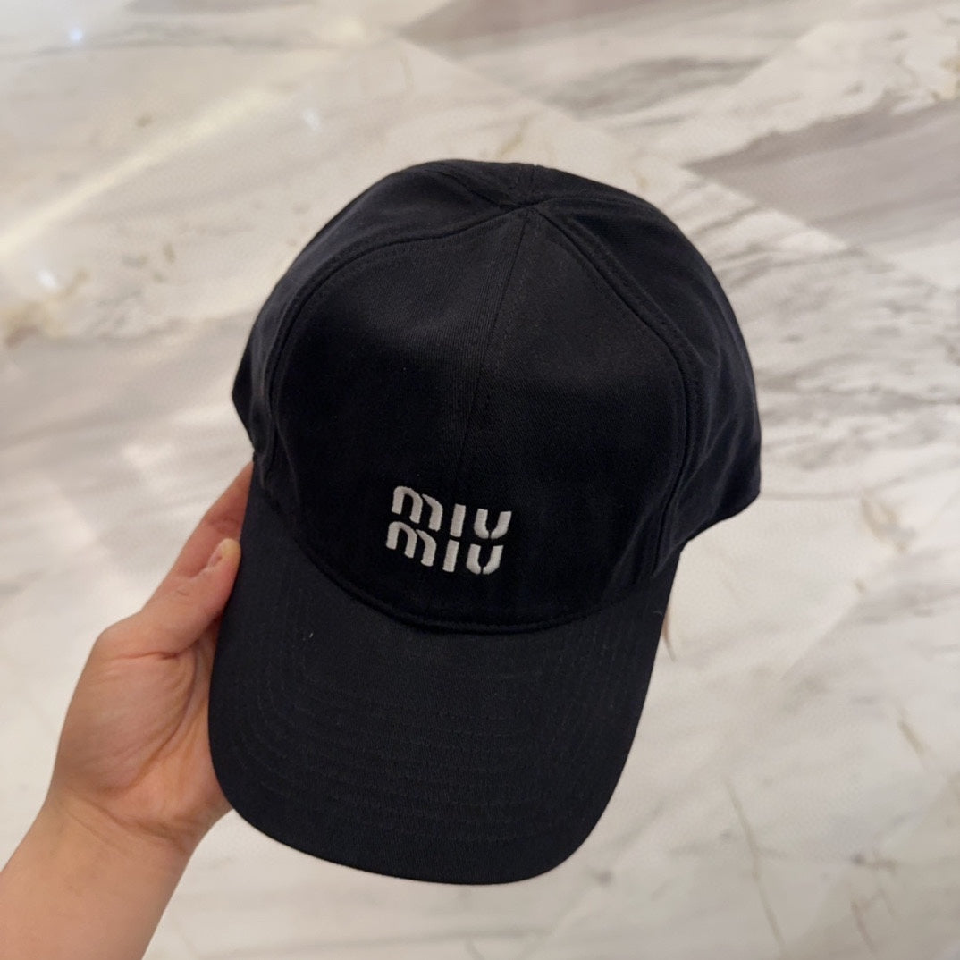 MM BASEBALL CAP IN BLACK FABRIC EMBROIDERED LOGO STYLE 5