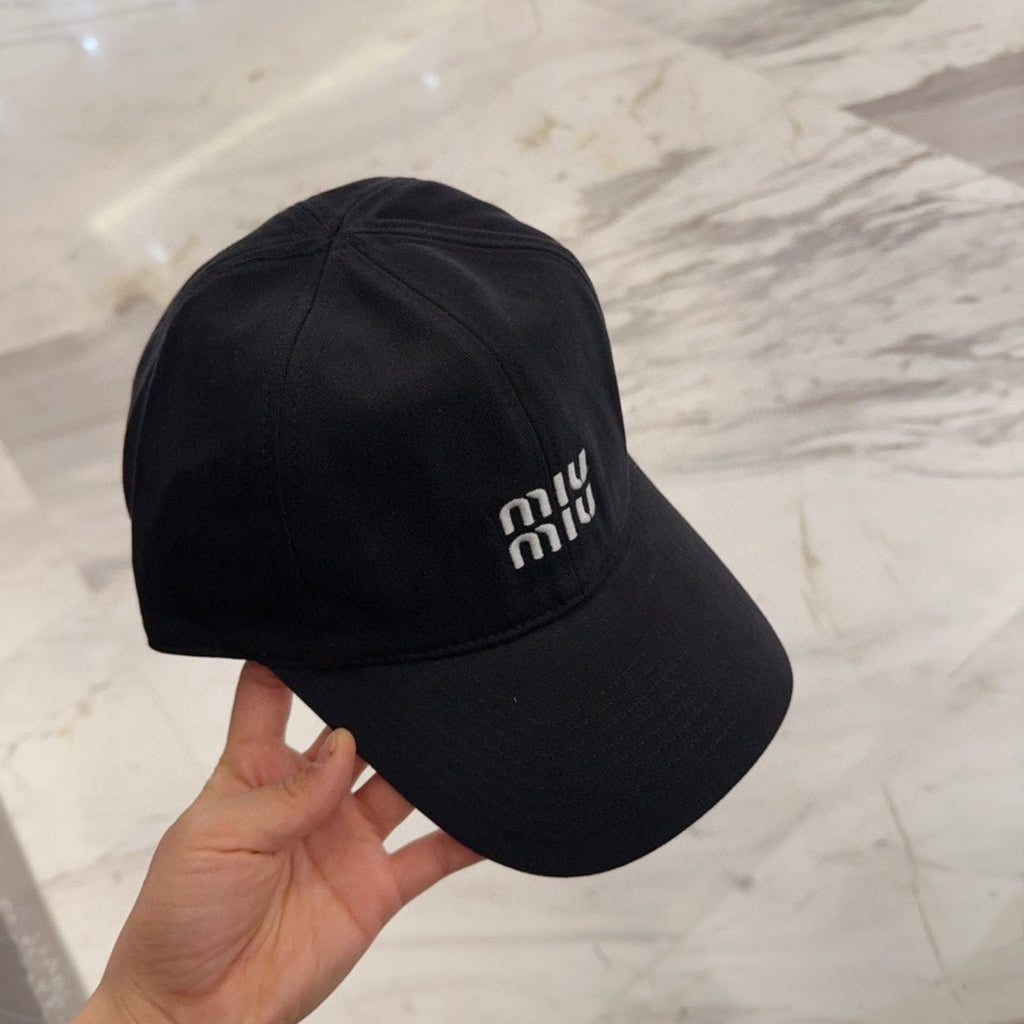 MM BASEBALL CAP IN BLACK FABRIC EMBROIDERED LOGO STYLE 5