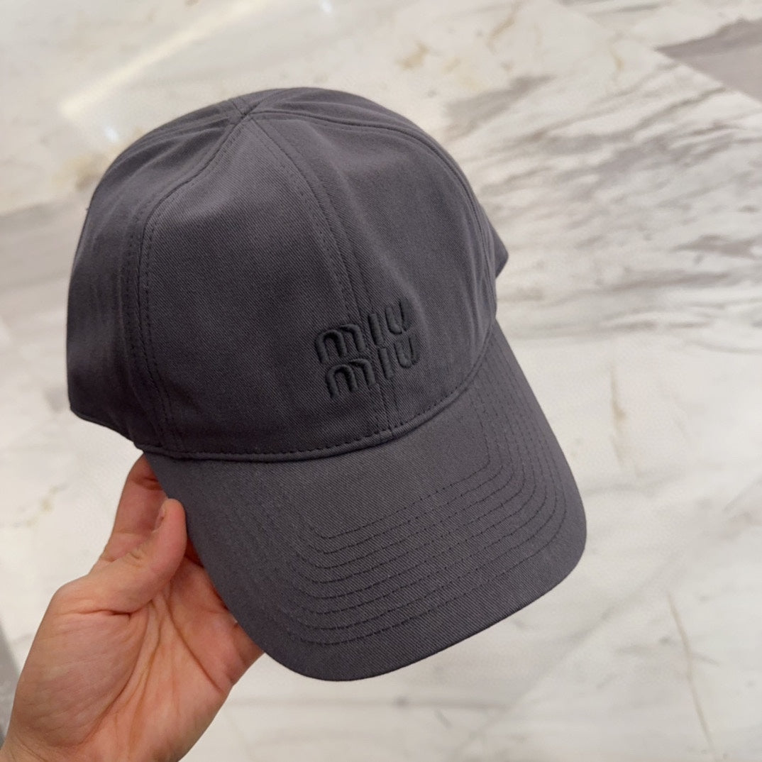 MM BASEBALL CAP IN GREY FABRIC EMBROIDERED LOGO STYLE 2