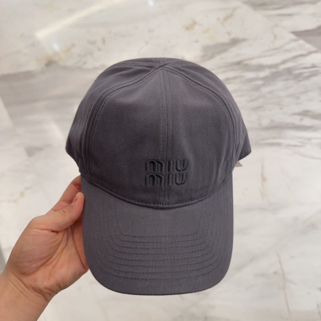MM BASEBALL CAP IN GREY FABRIC EMBROIDERED LOGO STYLE 2