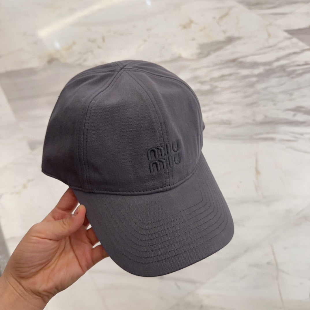 MM BASEBALL CAP IN GREY FABRIC EMBROIDERED LOGO STYLE 2