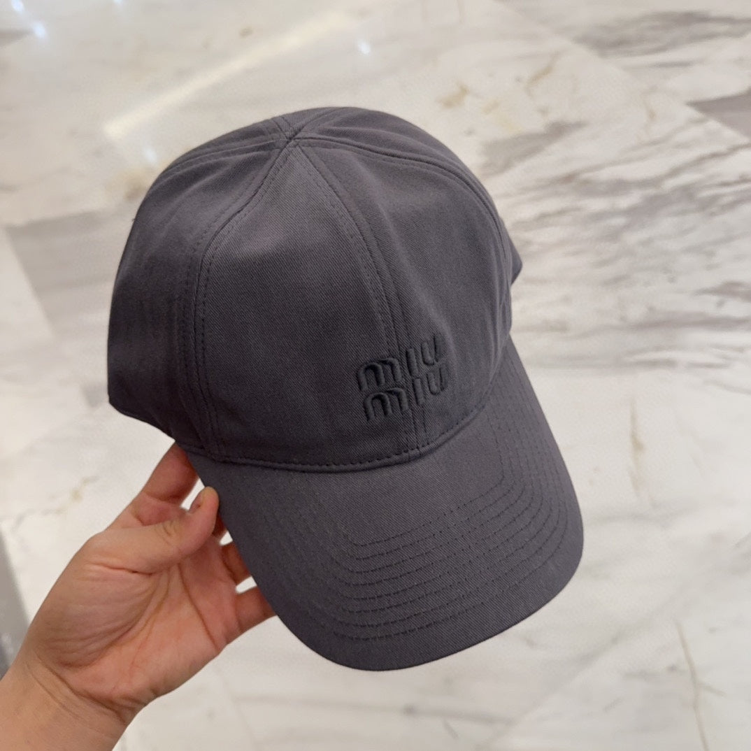 MM BASEBALL CAP IN GREY FABRIC EMBROIDERED LOGO STYLE 2