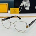 BAGUETTE SQUARE FRAME SUNGLASSES FE40051 IN METAL