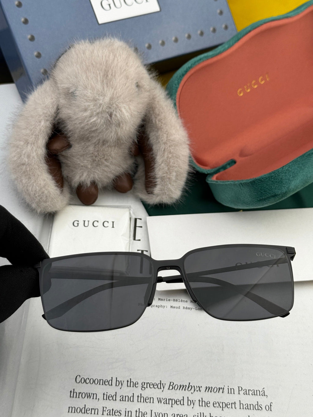 RECTANGULAR FRAME SUNGLASSES G01810 IN METAL