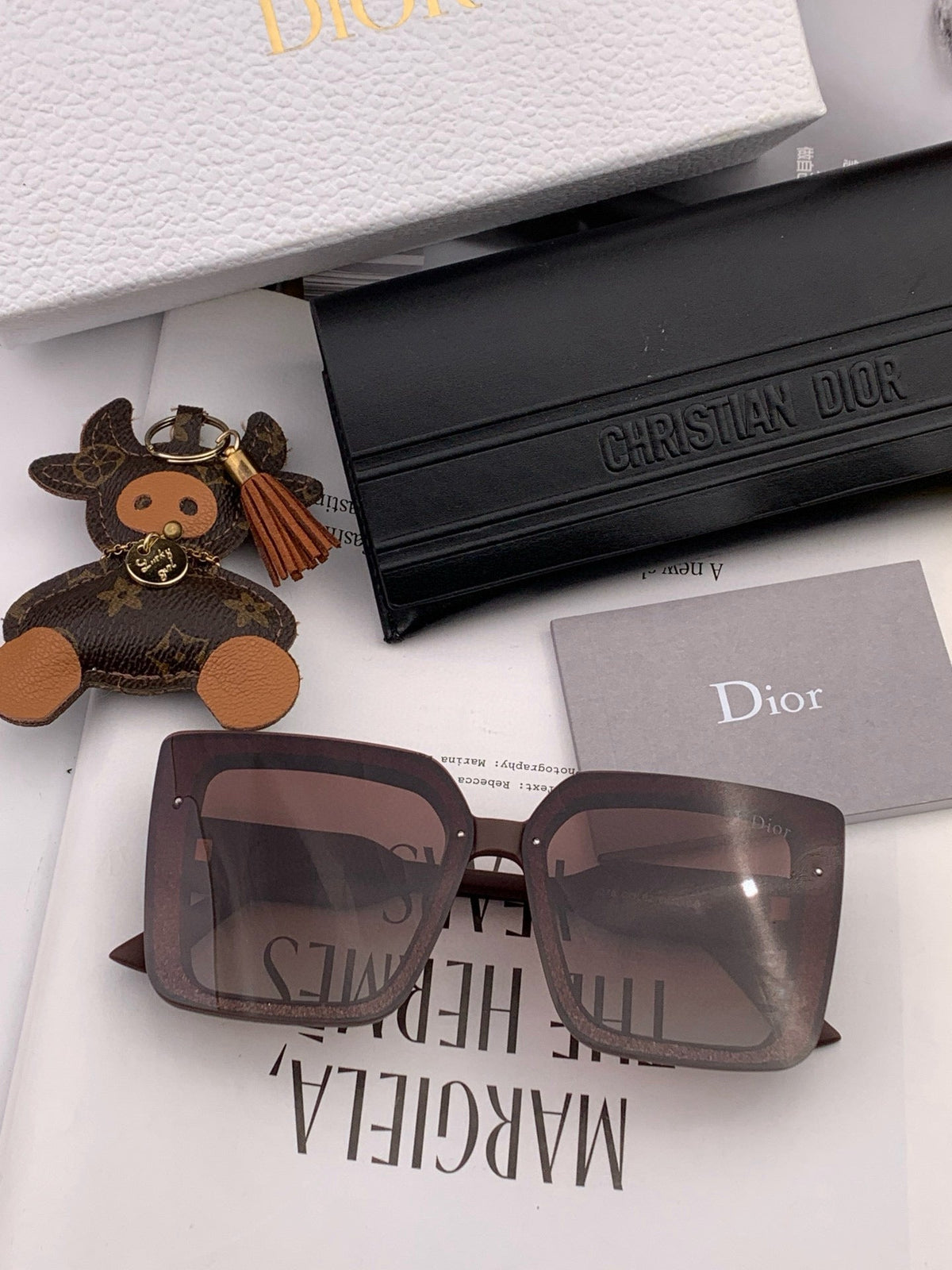 DIOR MONTAIGNE SQUARE SUNGLASS D6227 IN ACETATE