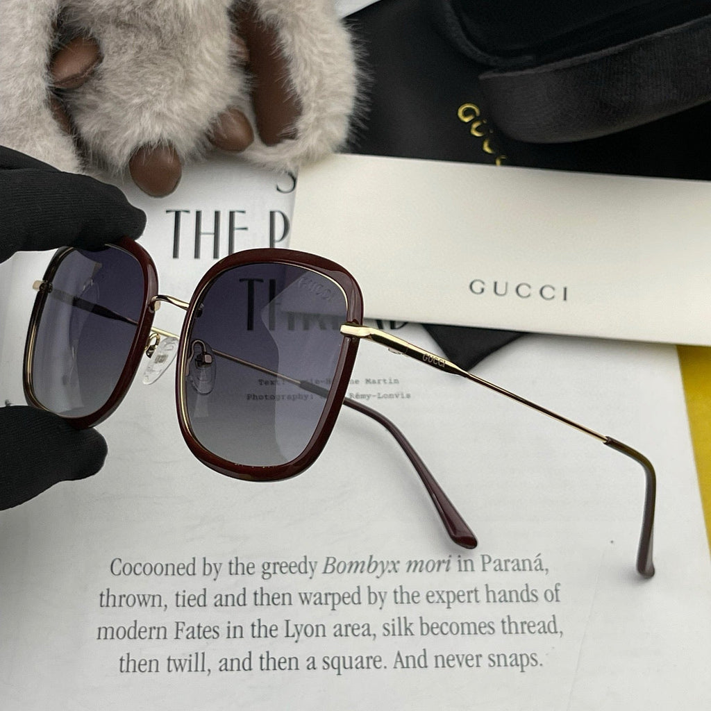SQUARE FRAME SUNGLASSES G2242 IN ACETATE AND METAL