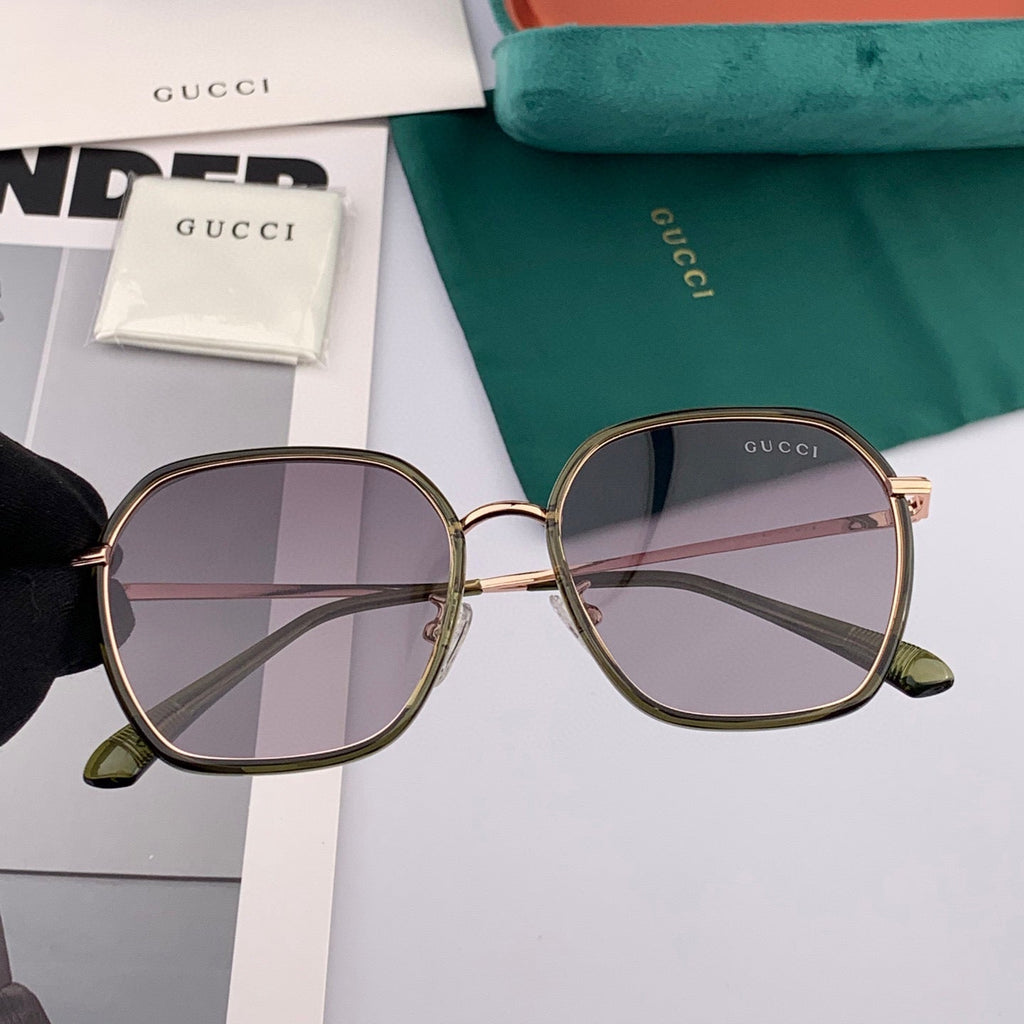 SQUARE FRAME SUNGLASSES G8384 IN METAL AND ACETATE