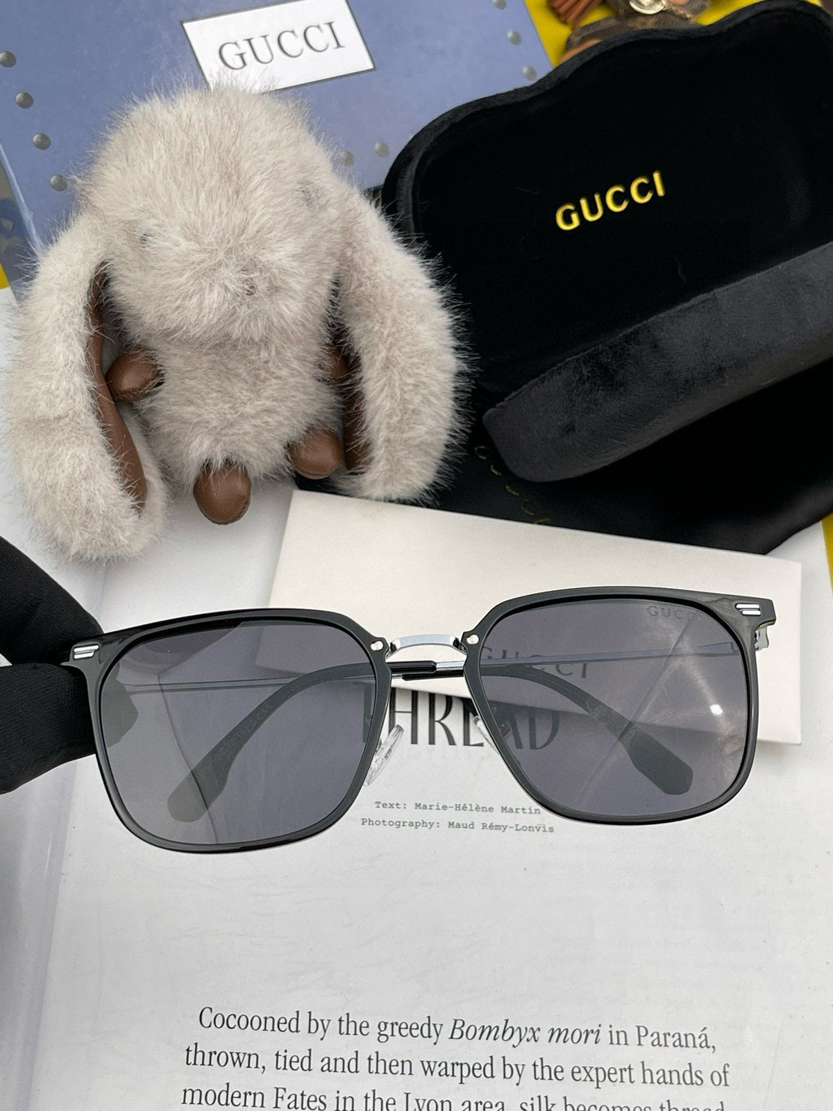 SQUARE FRAME SUNGLASSES G81937 IN ACETATE AND METAL