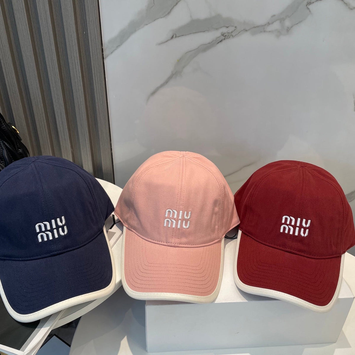 MM BASEBALL CAP IN PEACHY PINK FABRIC STYLE 8