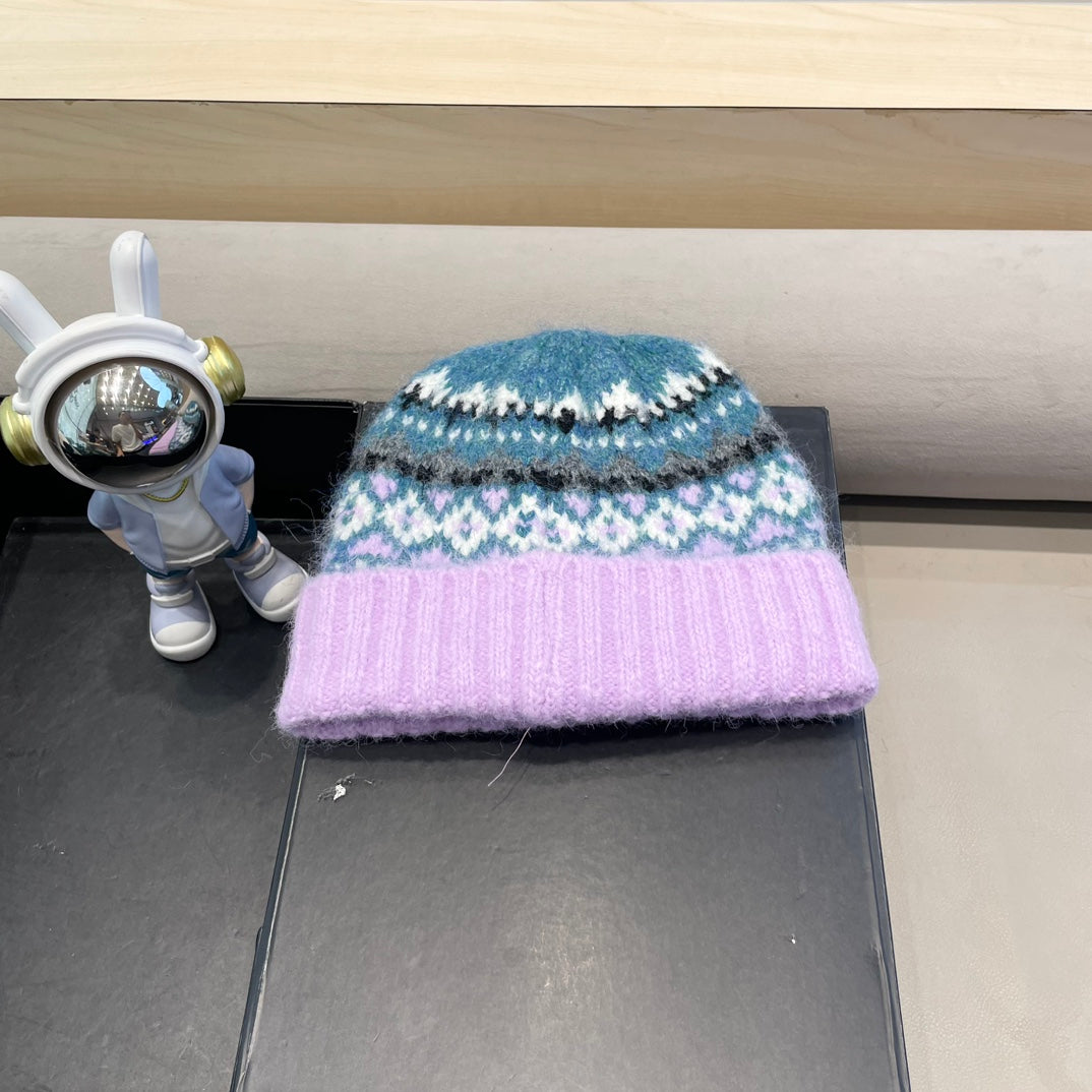 BEANIE HAT IN COLORFUL WOOL 438146