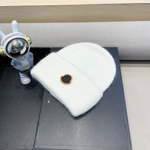 BEANIE HAT IN WHITE WOOL 438126