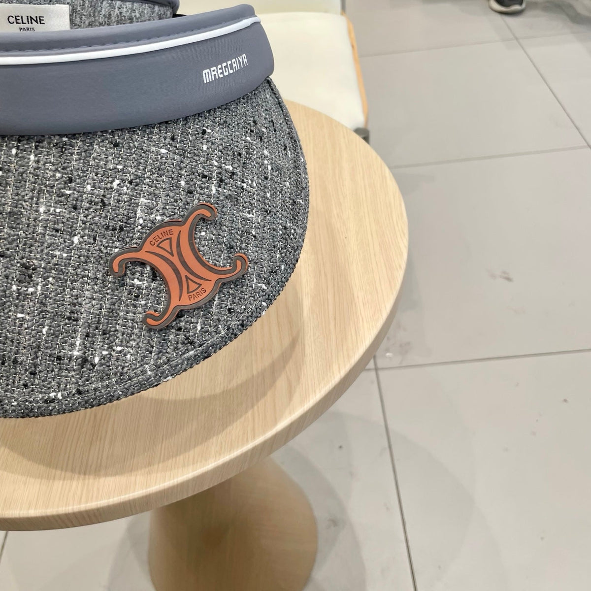 CELINE 25S VISOR HAT MODEL 735320 IN TWEED