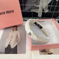 WHITE HEADBAND ATTACHED SEQUINS TWEED 393654
