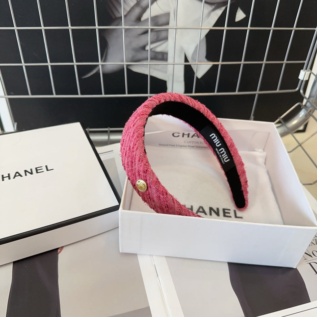 PINK HEADBAND TWEED 407941