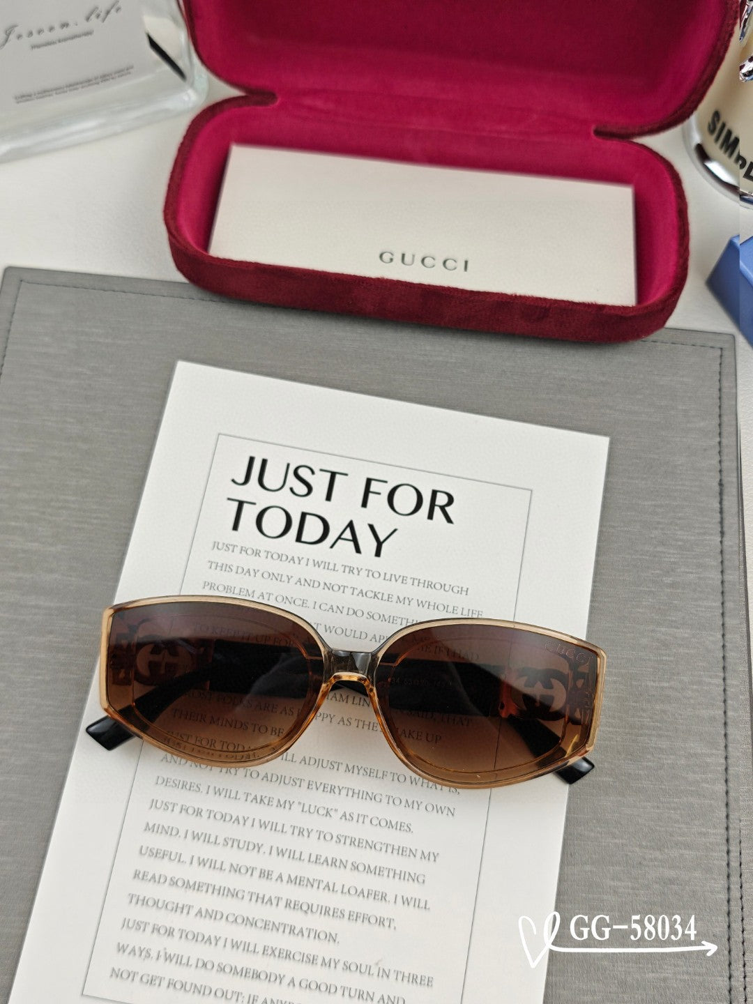GEOMETRIC FRAME SUNGLASSES 58034 IN ACETATE