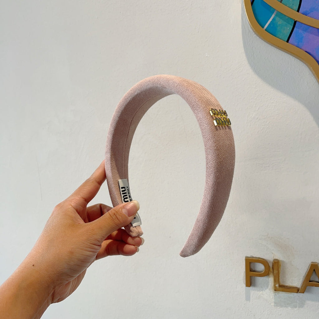 THICK HEADBAND IN LIGHT PINK CASHMERE 412455