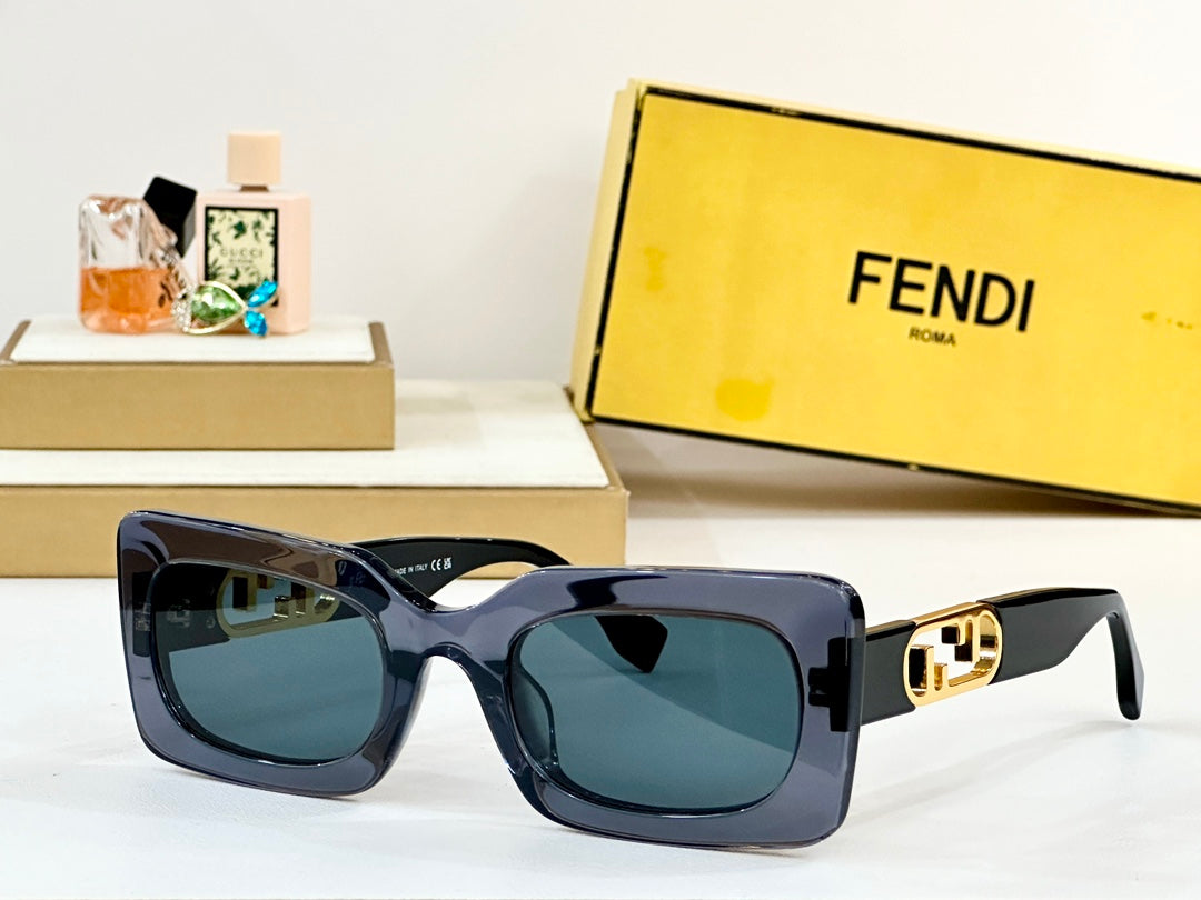 DIAGONAL RECTANGULAR FRAME SUNGLASSES FE40182 IN ACETATE