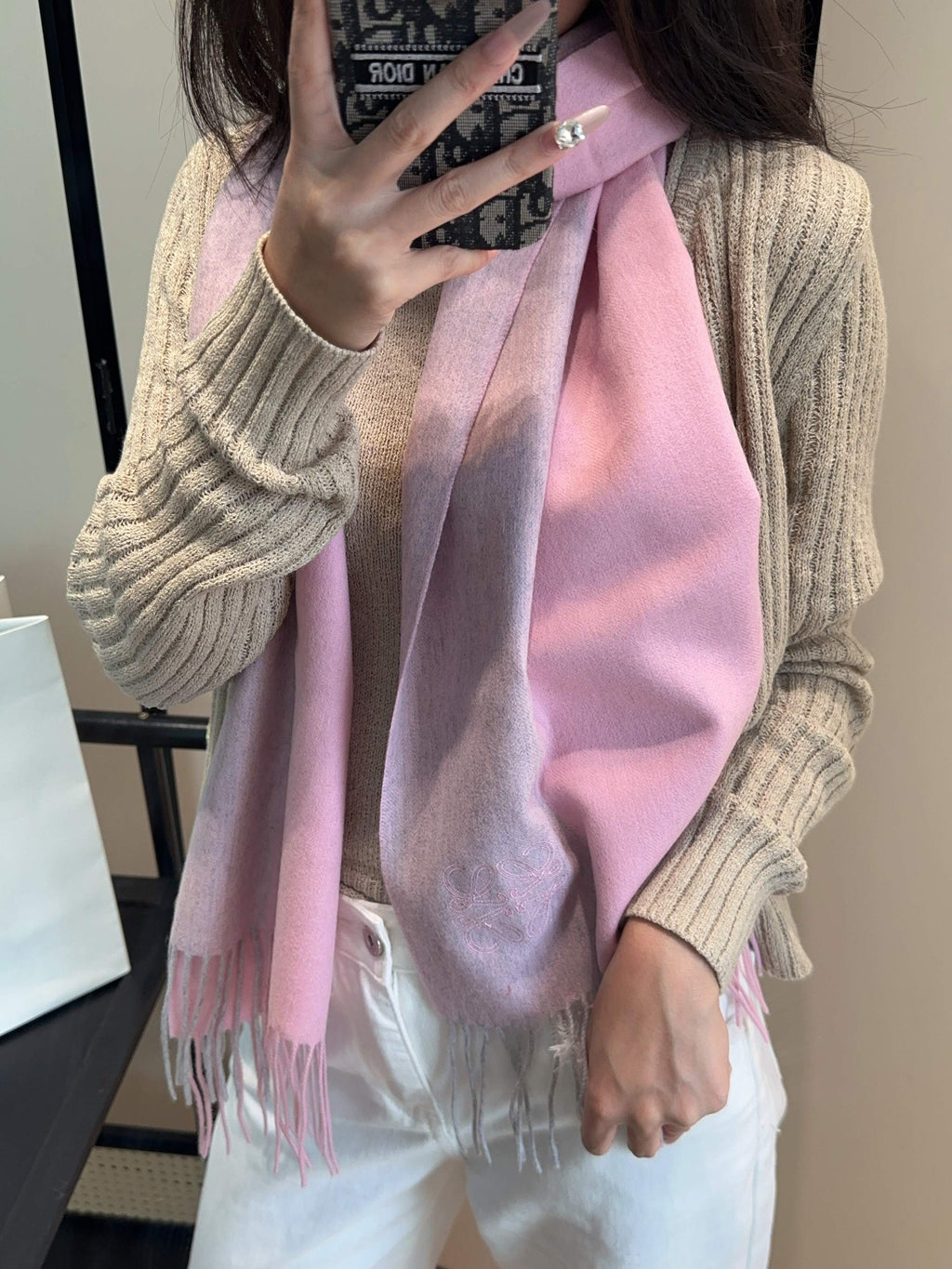 LOEWE 25S SCARF 180 IN CASHMERE 858204