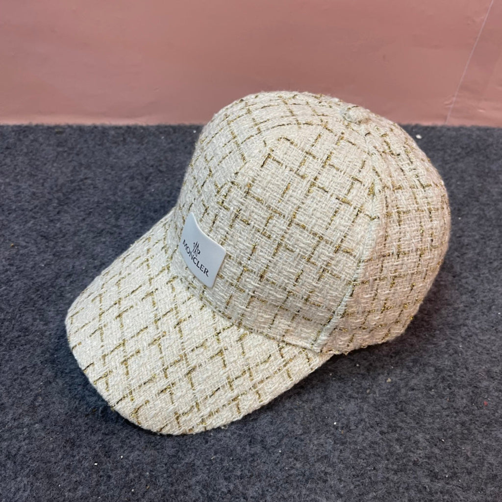 BASEBALL CAP IN BEIGE CREAM TWEED 437707