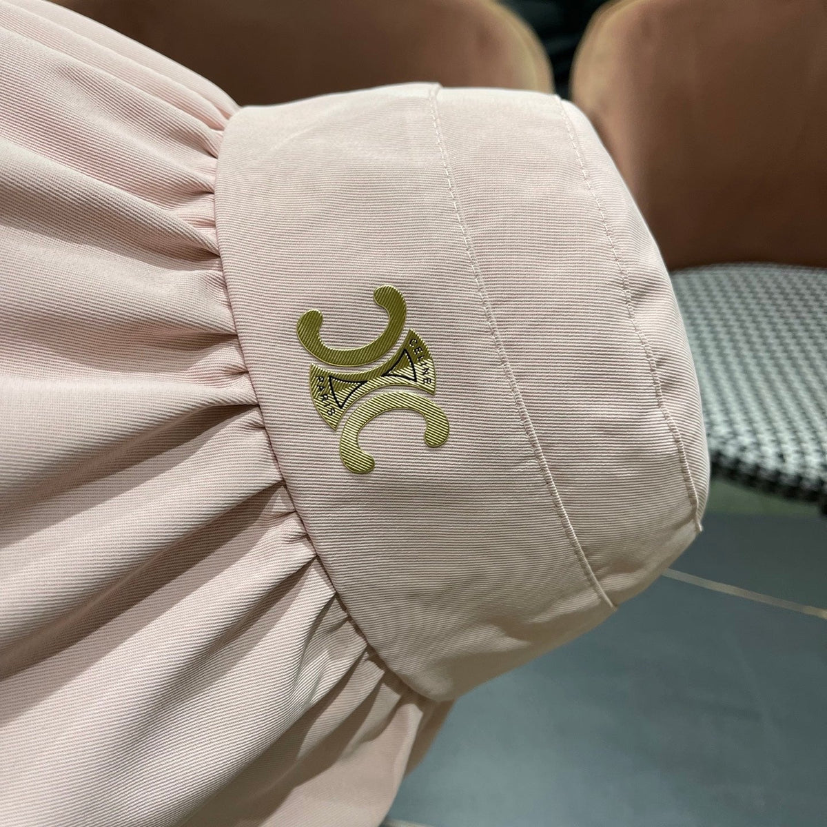 CELINE 25S BUCKET HAT 734584 IN BLUSH PINK