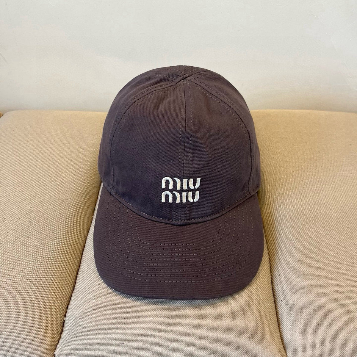 MM BASEBALL CAP IN DARK GREY KHAKI FABRIC STYLE 4