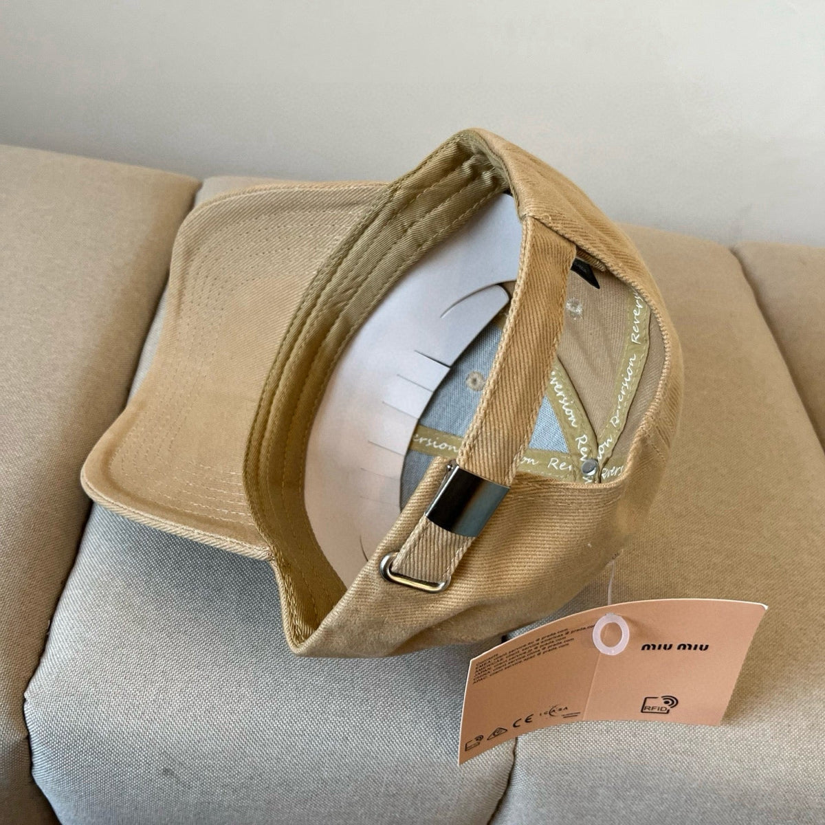 MM BASEBALL CAP IN BEIGE KHAKI FABRIC STYLE 3