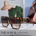 RUNWAY SQUARE SUNGLASSES 513009 IN HAVANA ACETATE