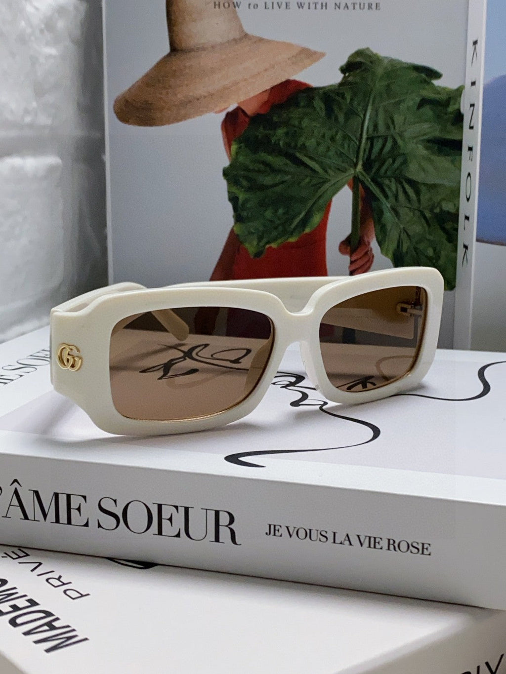 RECTANGULAR FRAME SUNGLASSES 570237 IN ACETATE
