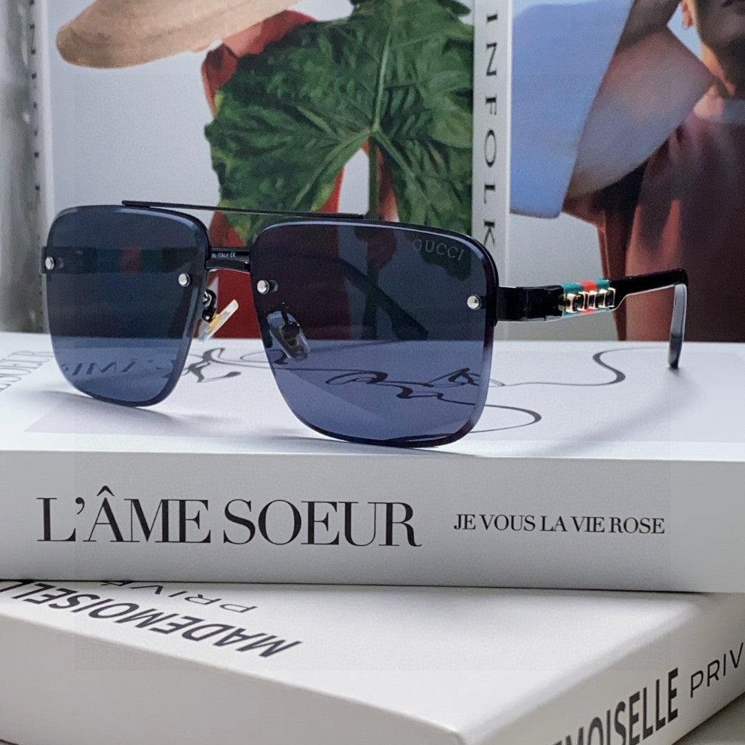 RECTANGULAR FRAME SUNGLASSES 576873 IN METAL