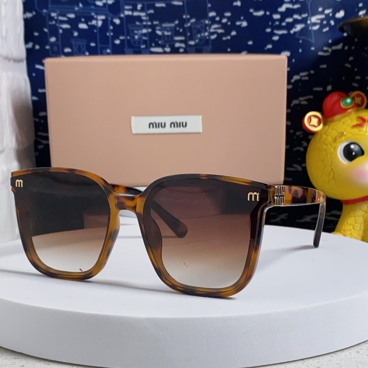 GLIMPSE SQUARE SUNGLASSES 554614 IN HAVANA ACETATE