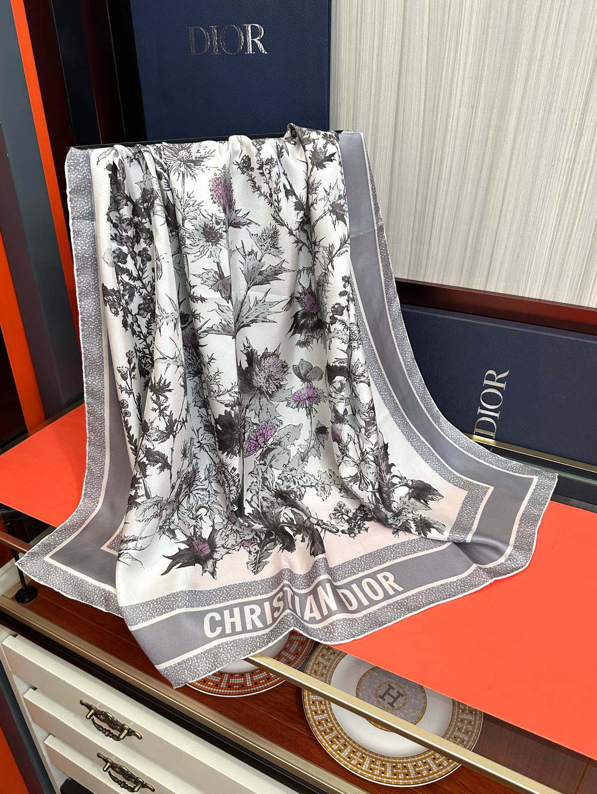 DIOR SCARF 90 CM IN SILK 733854