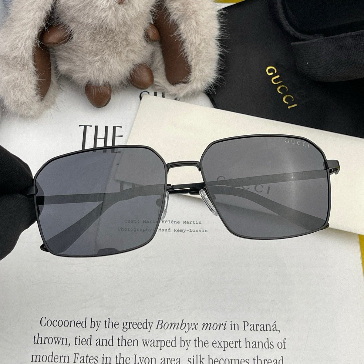 SQUARE FRAME SUNGLASSES 563171 IN METAL