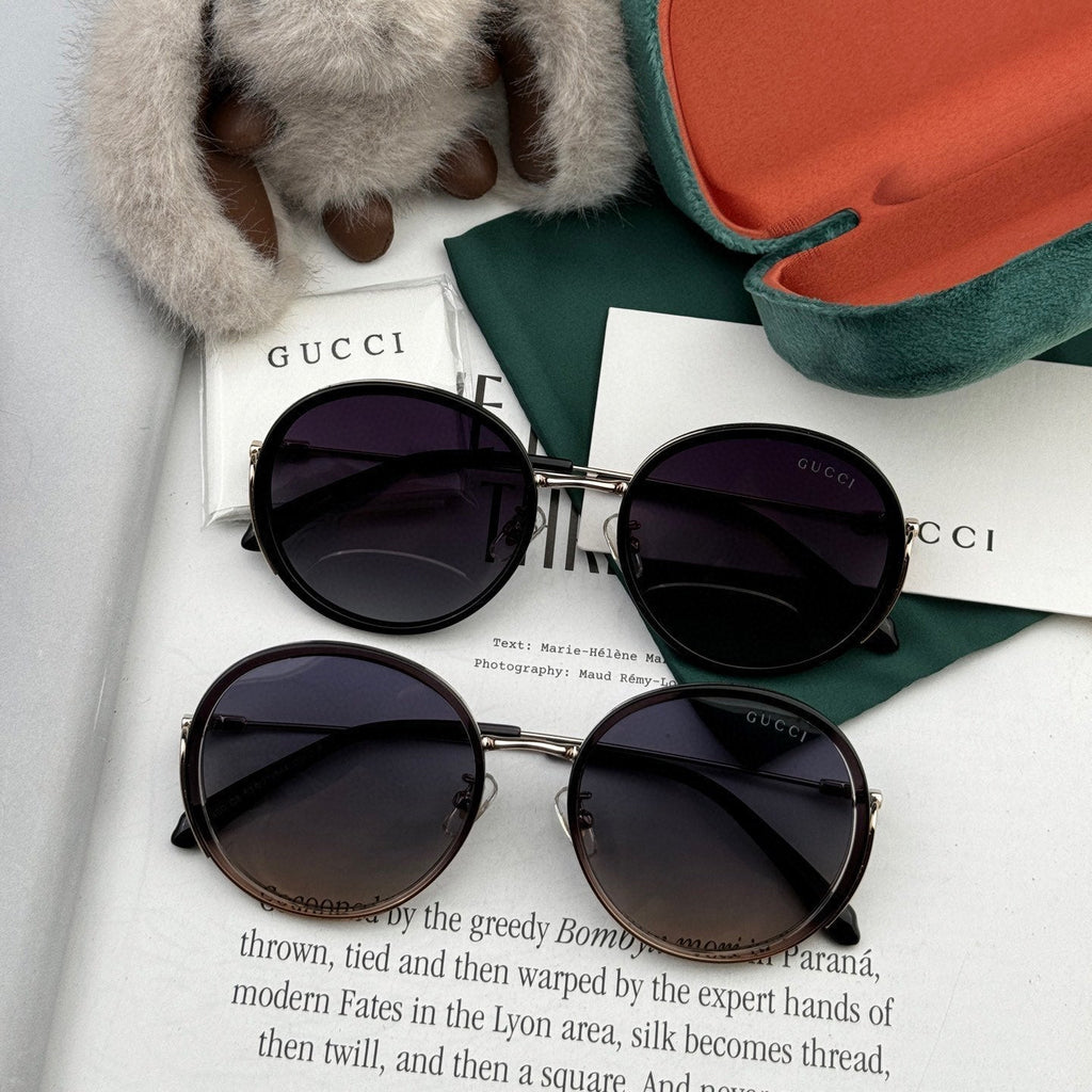 ROUND FRAME SUNGLASSES G0640 IN ACETATE AND METAL